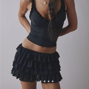 Out from Under Cammy Ruffle Trim Micro Skort